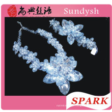 fashion crystal wholesale beaded chunky statement necklace in china